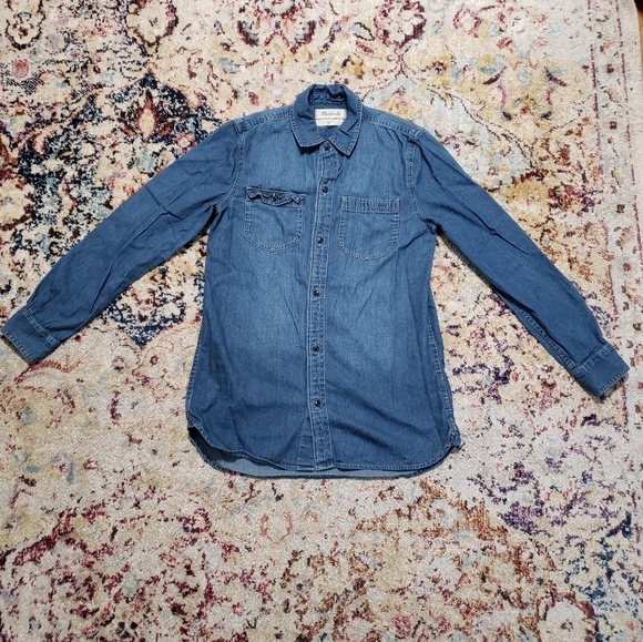 Madewell Tops - Madewell Chambray Denim Shirt Button Down Long Sleeve Size XS
